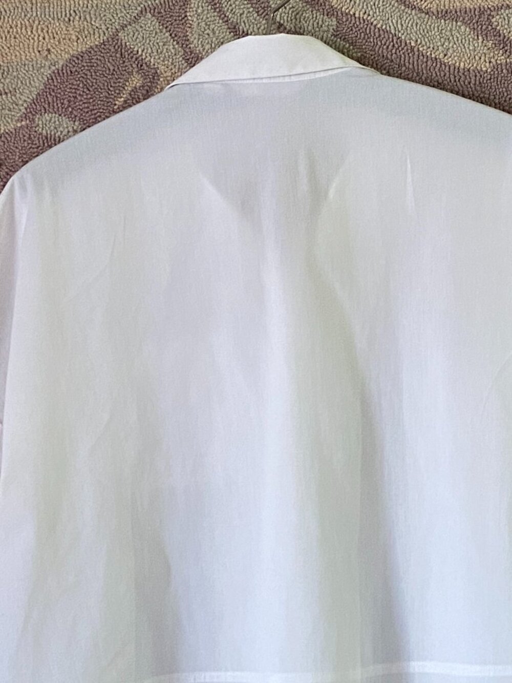 Athleta Womens White Relaxed Fit Sz XS Blouse Button Up Shirt Short Sleeve - Picture 4 of 9